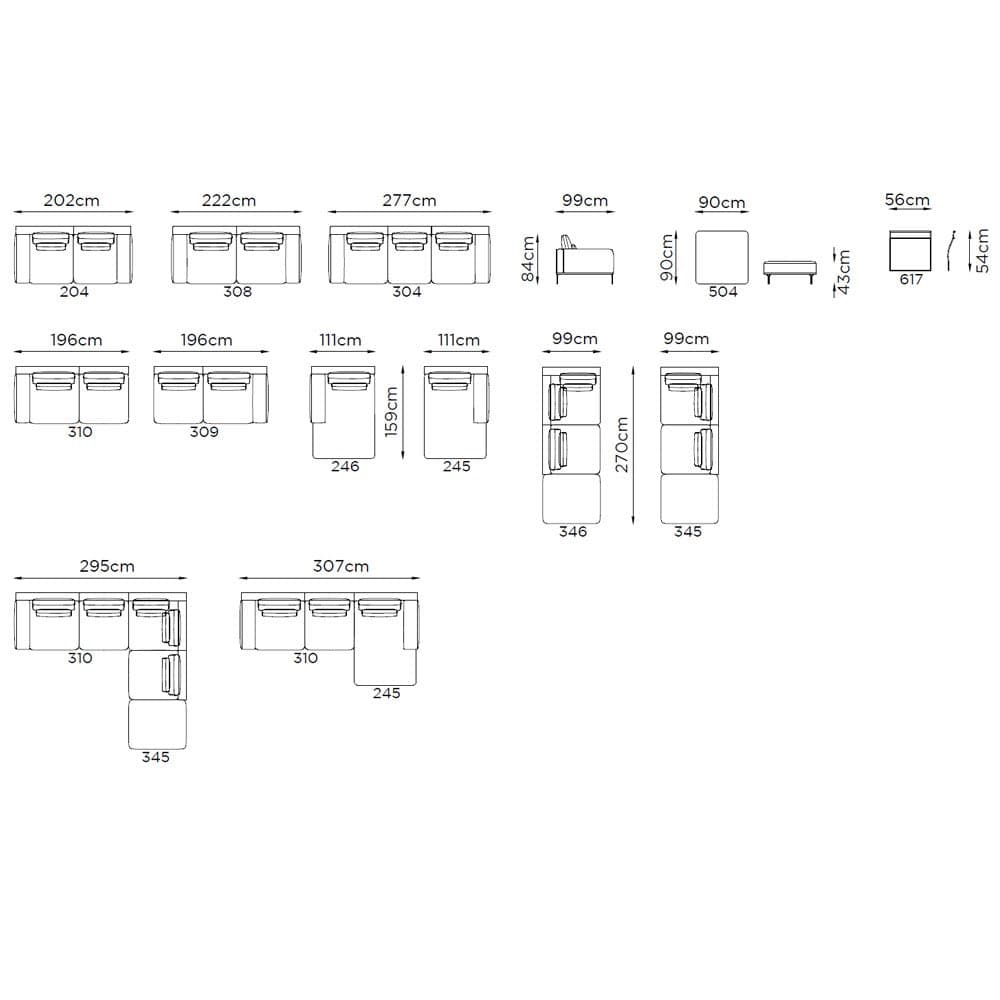 Chrome Sofa by Naustro Italia Fiera Collection