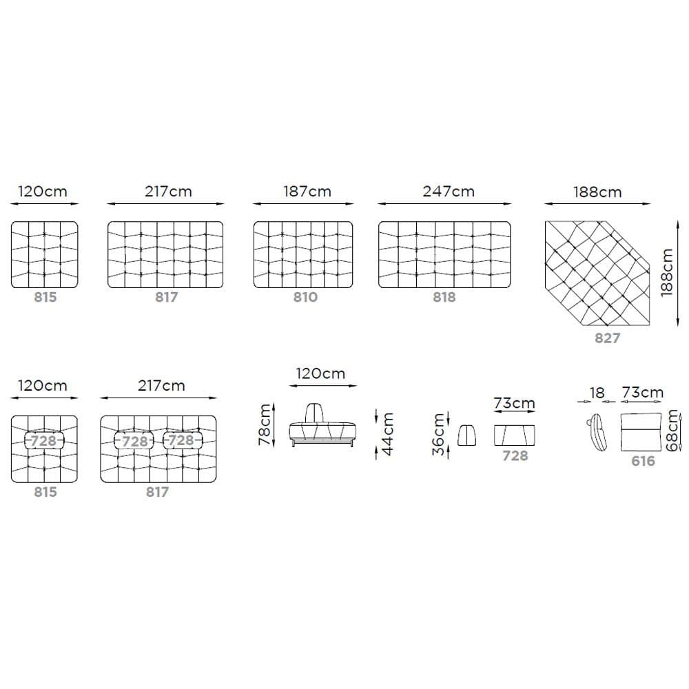 Maggiore Sofa by Naustro Italia Fiera Collection