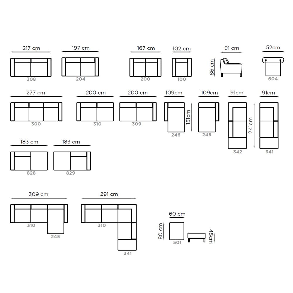 Agnes Sofa by Naustro Italia Fiera Collection