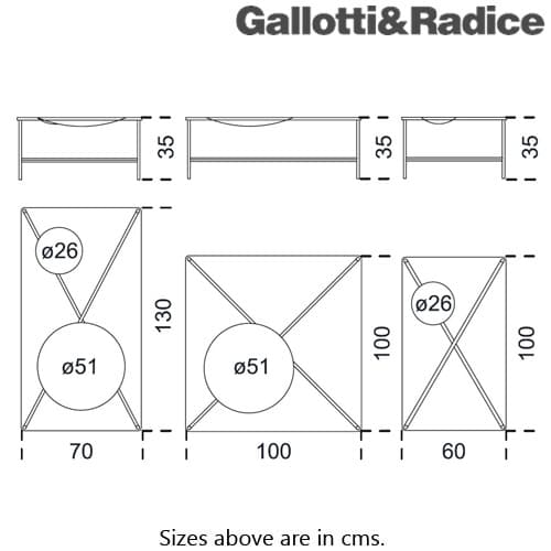 Golden Moon Coffee Table by Gallotti & Radice