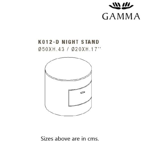K012-D Bedside Table by Gamma & Dandy