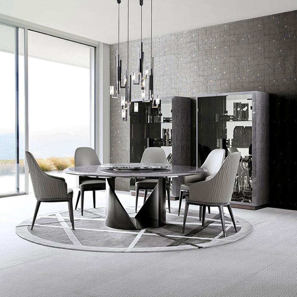 Mirage Marble Round Dining Table by Giorgio Collection