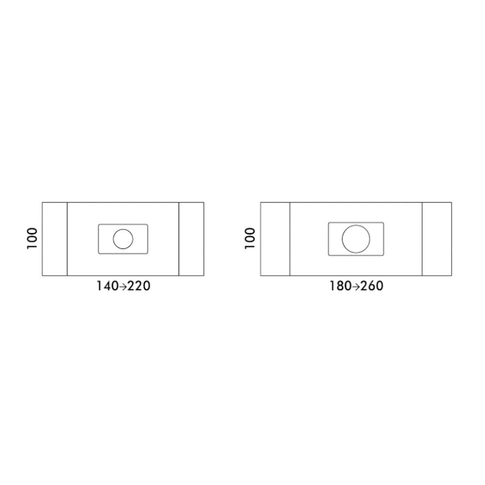 Cilindro Extendable Top Crystal Dining Table | by FCI London