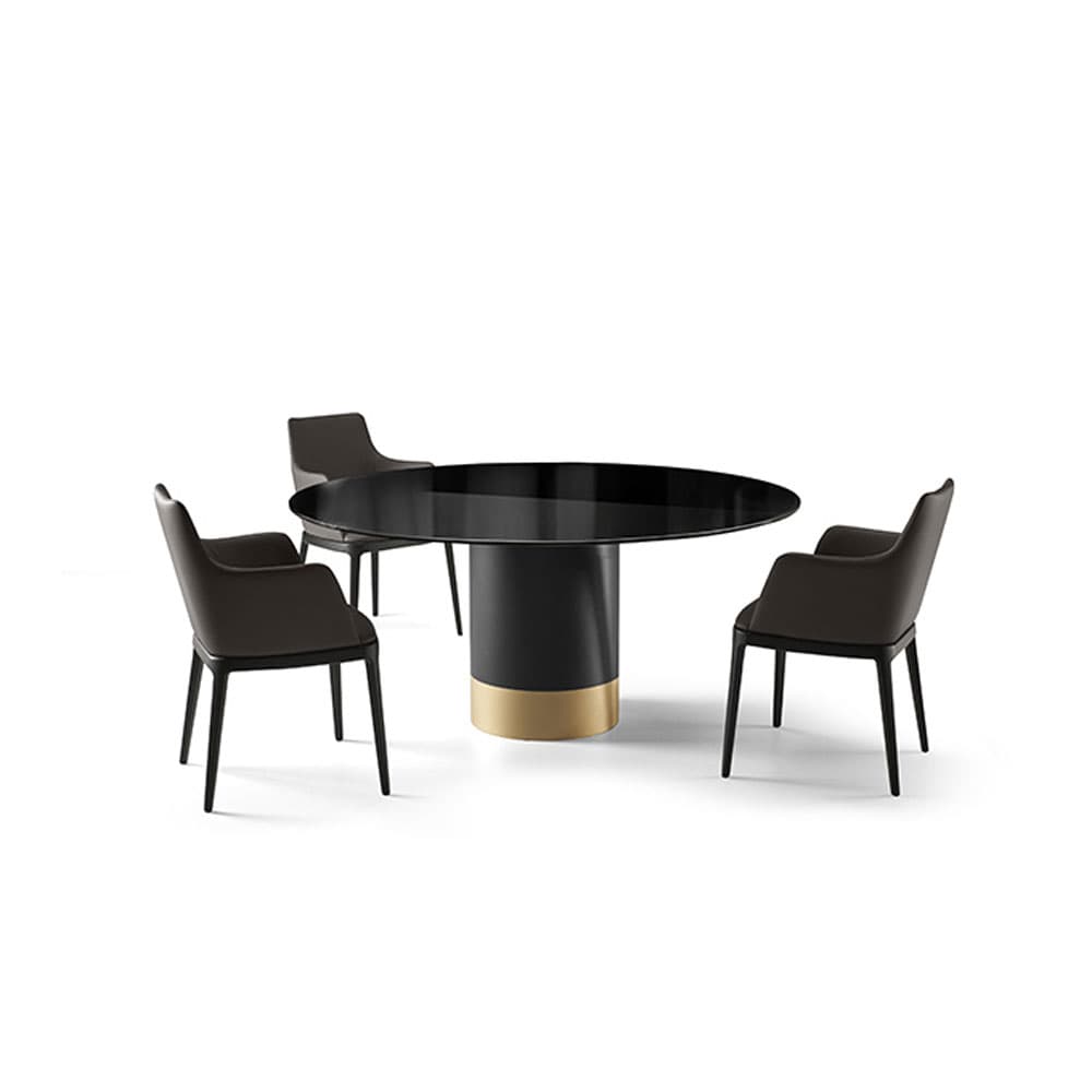 Cilindro Top Crystal Dining Table | by FCI London