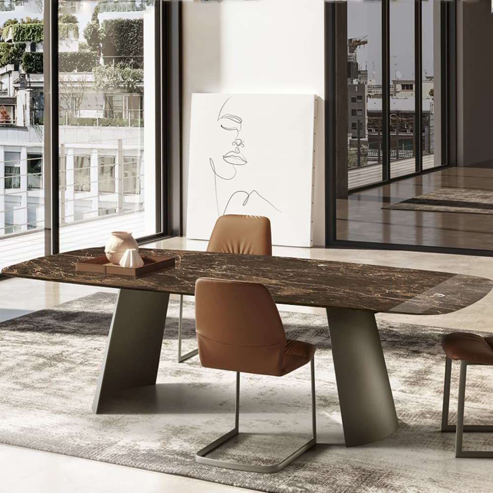 Dorian Top Marble Dining Table By FCI London