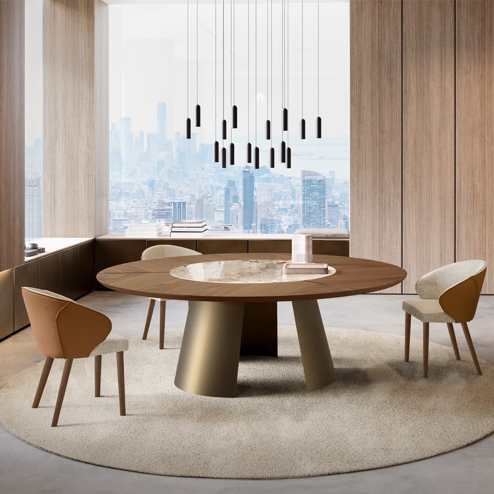 Dorian Top Wood Ceramic Dining Table By FCI London