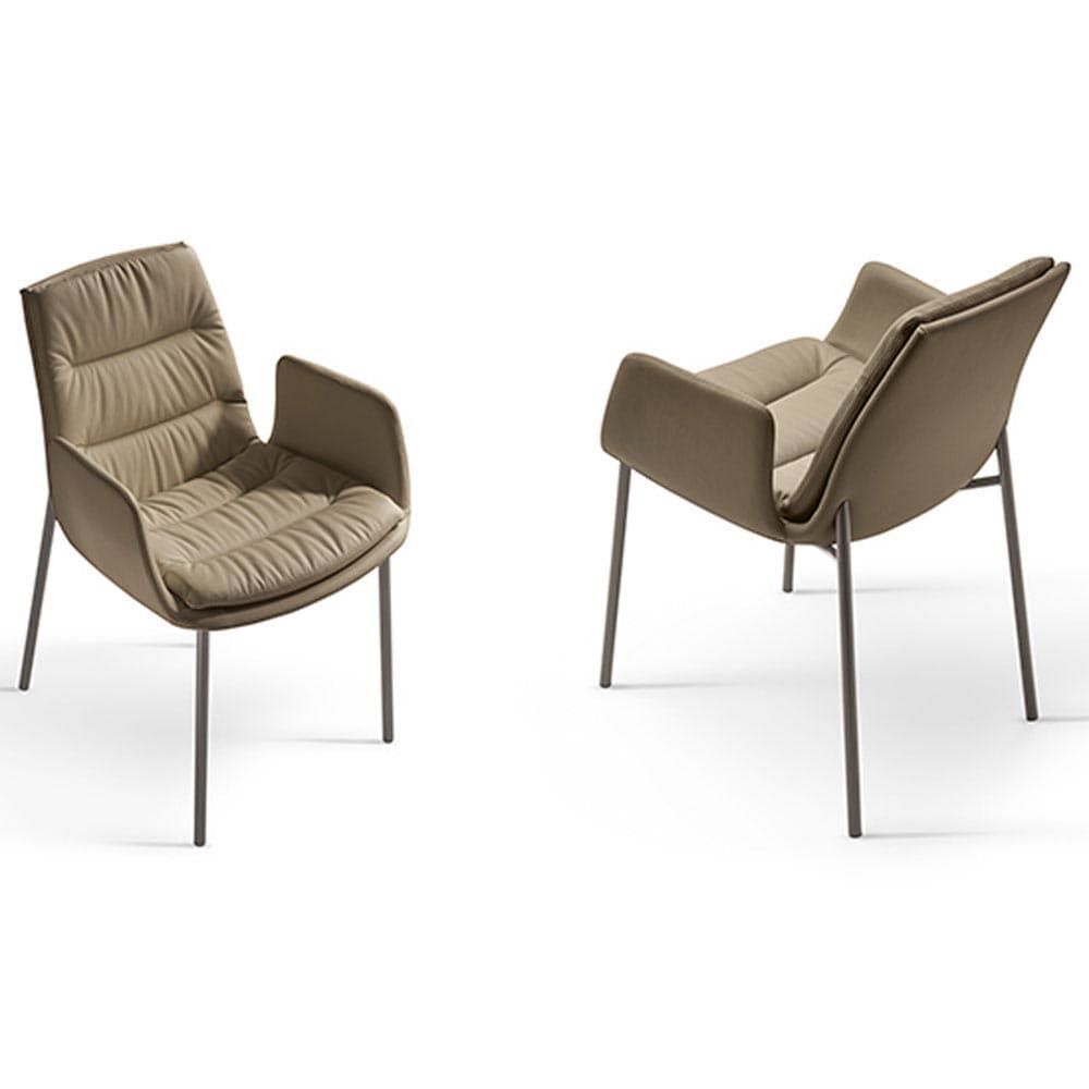 Lady 4 Metal Legs Armchair By Italforma