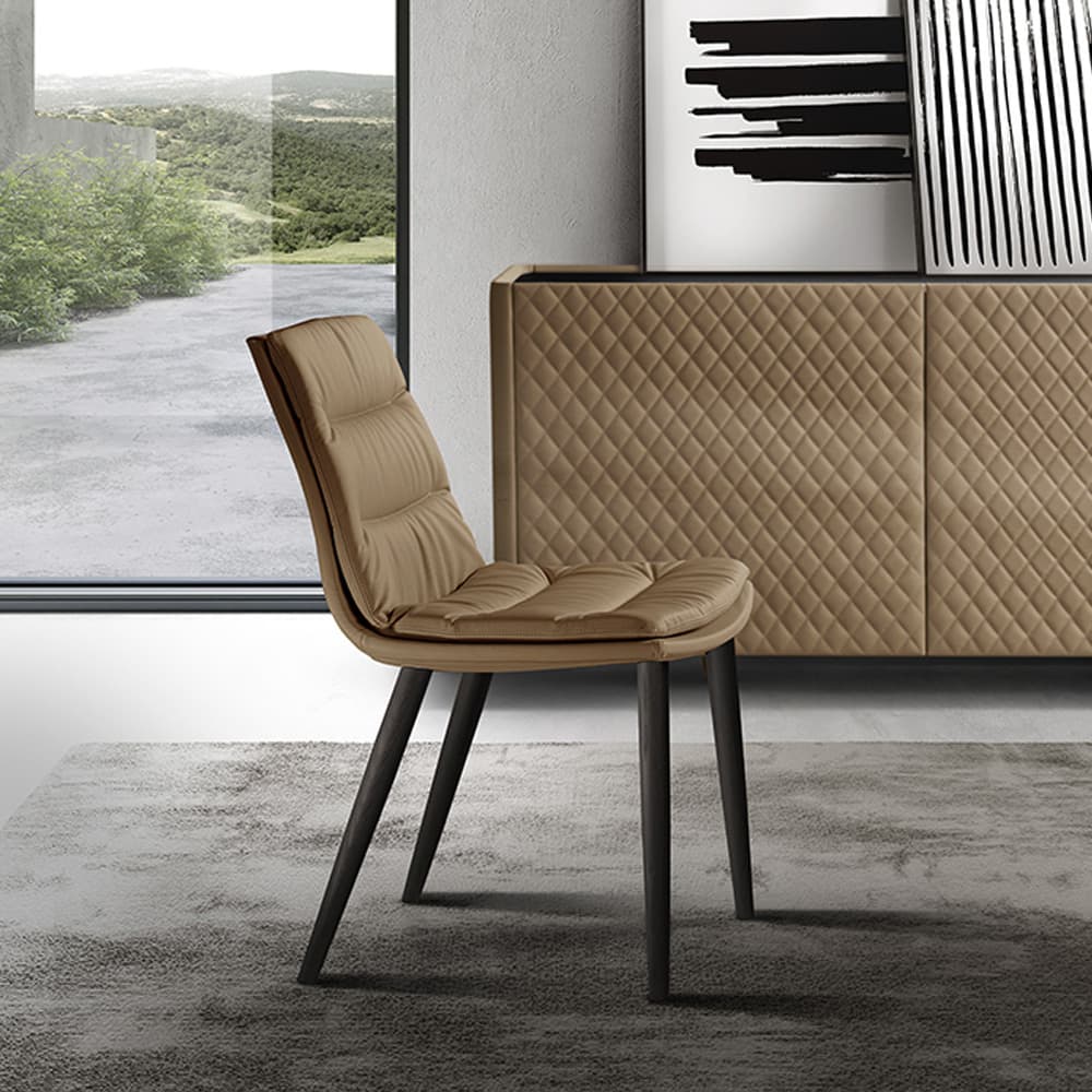 Lady 4 Wood Legs Dining Chair By Italforma