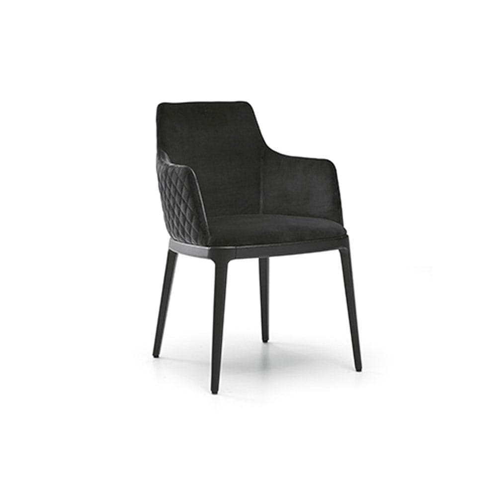 Max Diamond Wood Base Armchair By Italforma