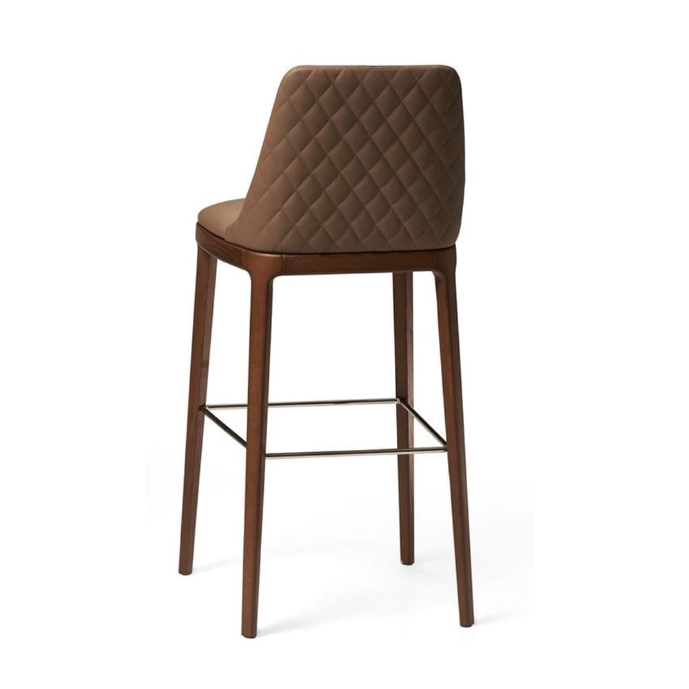Max Diamond Wood Base Bar Stool By Italforma