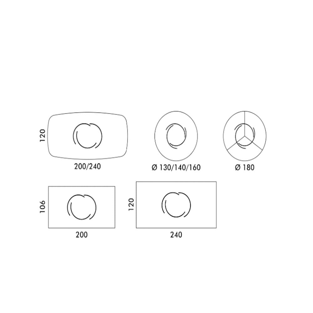 Onda Top Marble Dining Table By FCI London