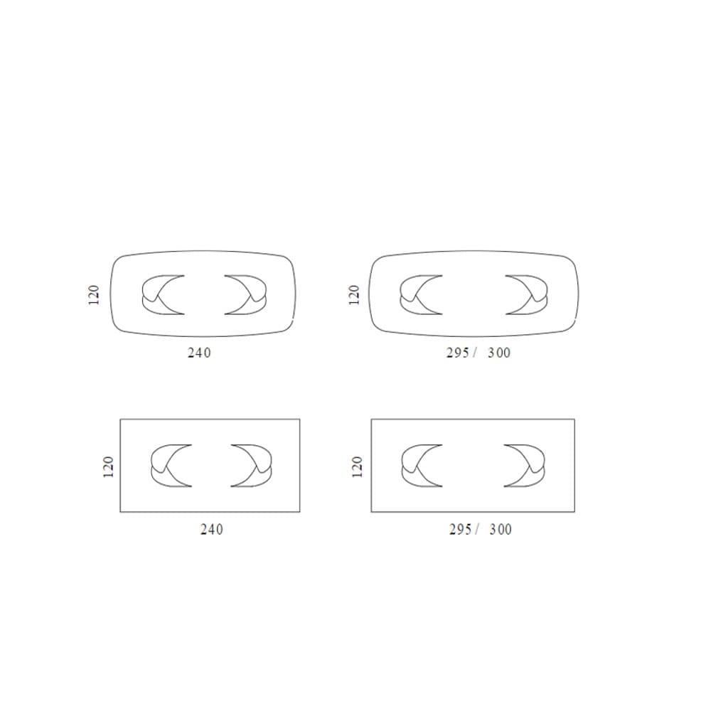 Perla Top Crystal Dining Table By FCI London