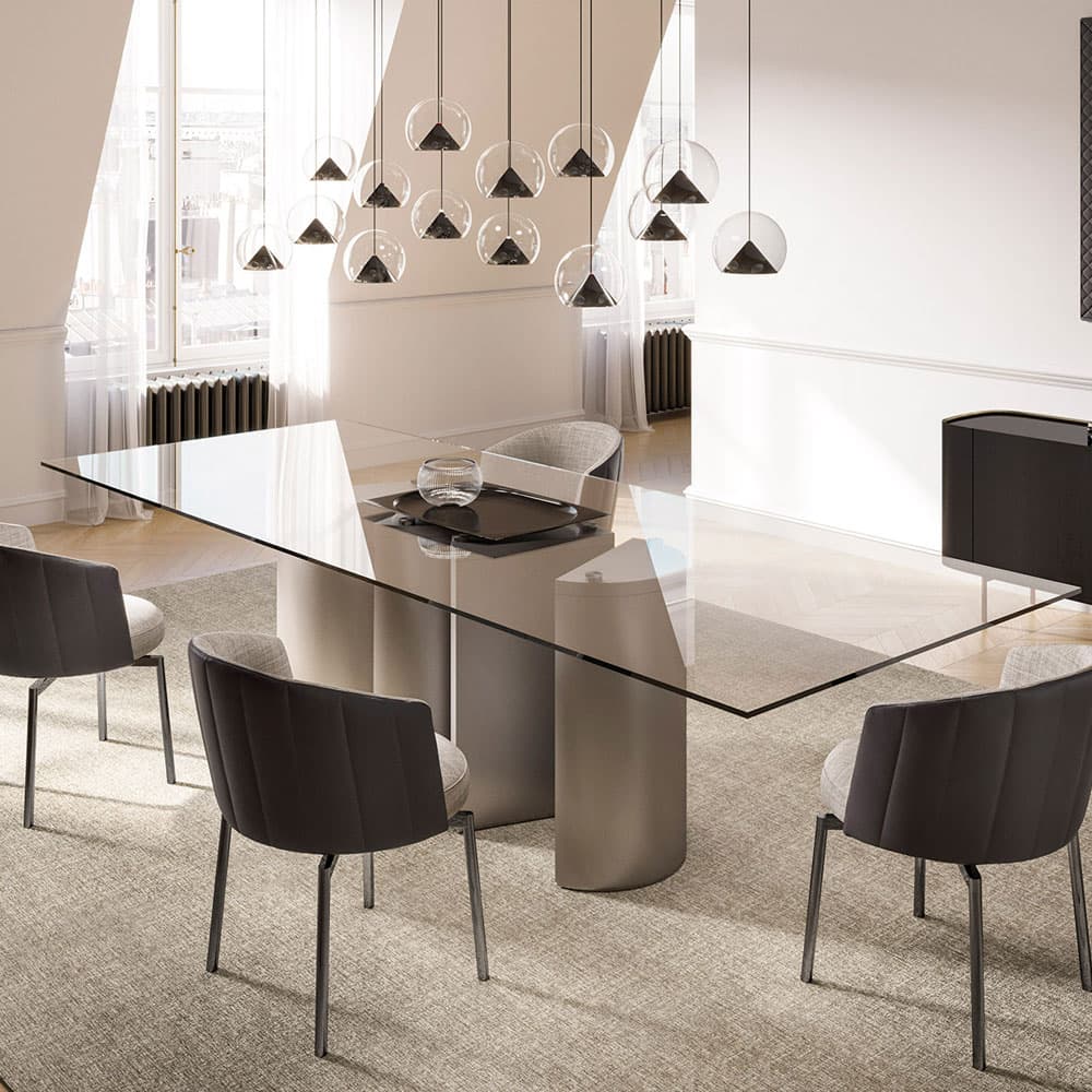 Plai Top Crystal Dining Table By FCI London