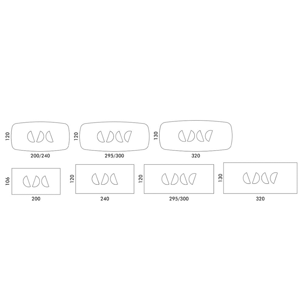 Plai Top Crystal Dining Table By FCI London