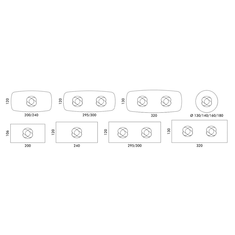 Rotolo Top Crystal Dining Table By FCI London