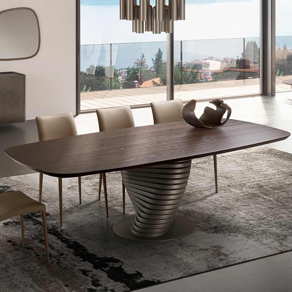 Rotolo Wooden Top Dining Table By FCI London