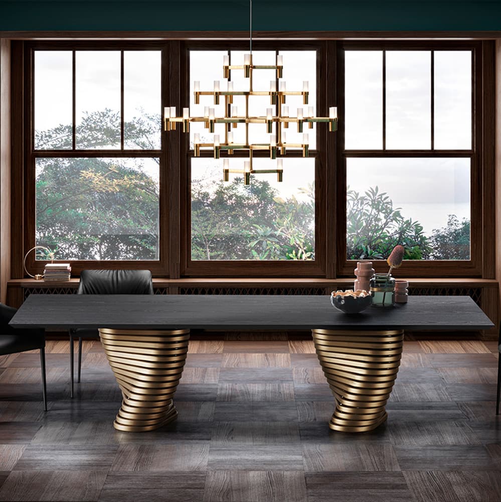 Rotolo Wooden Top Dining Table By FCI London