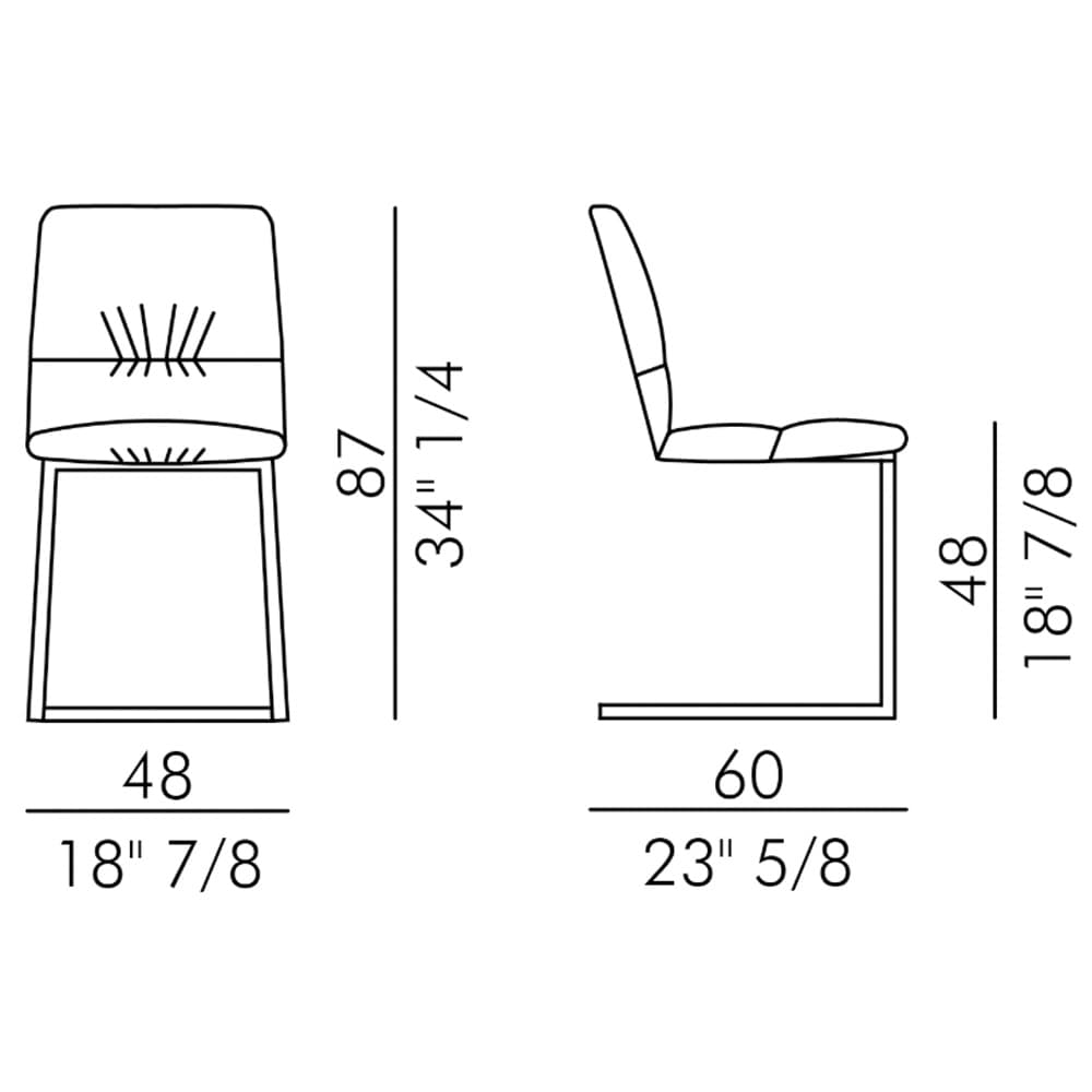Cos Cantilever Dining Chair by Italforma