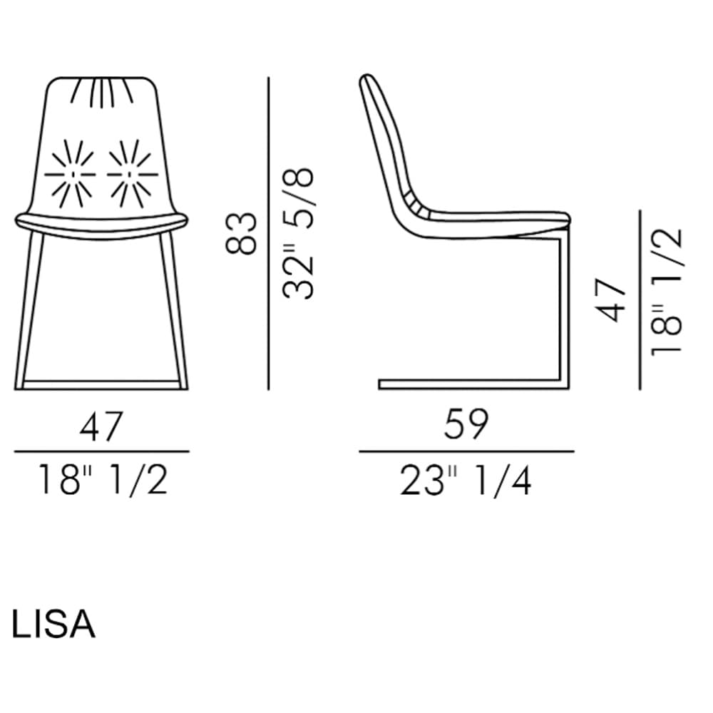 Lisa Cantilever Dining Chair by Italforma