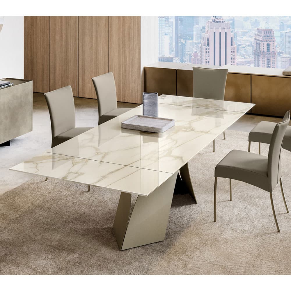 Twist Extendable Top Ceramic Dining Table By FCI London