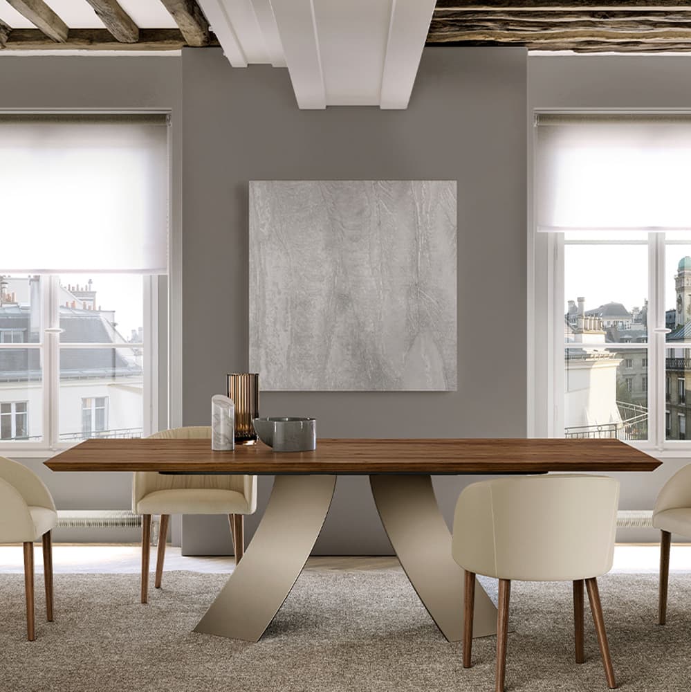 Twist Top Wood Dining Table By FCI London