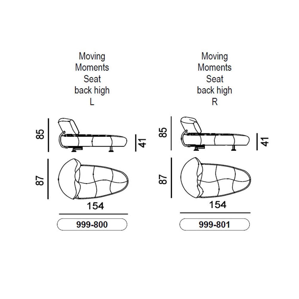 Kikko Chaise Longue by Leolux