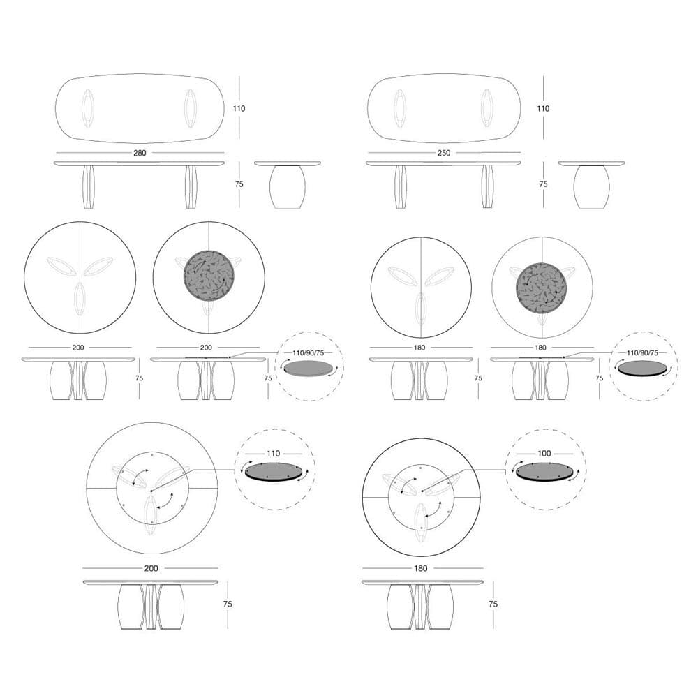 Lotus Dining Table by Longhi