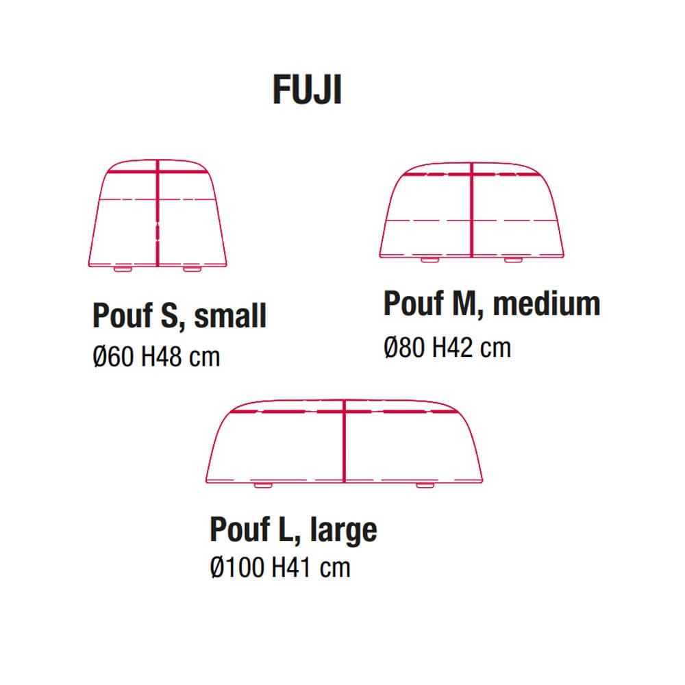 Fuji Footstool by Mdf Italia