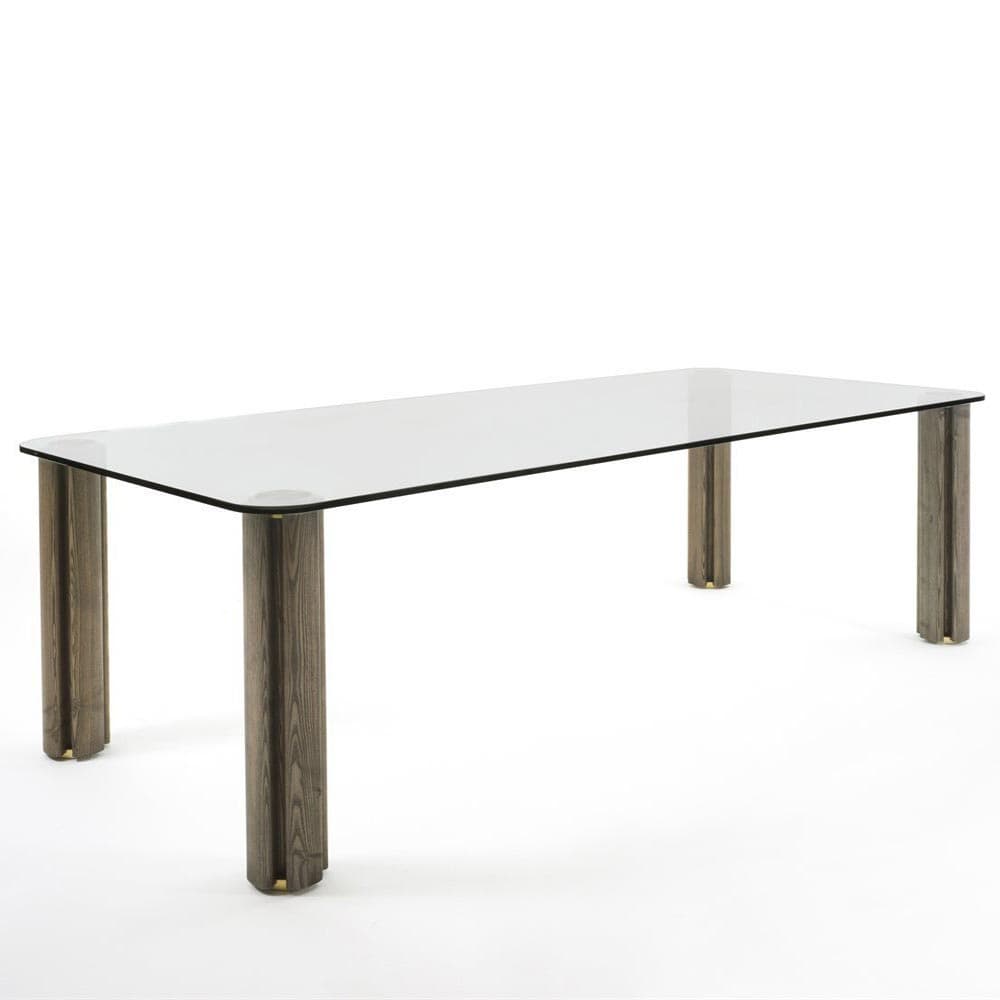 Quadrifoglio Crystal Rectangle Dining Table by Porada