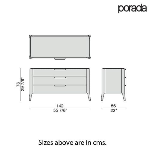 Ziggy Night Chest Of Drawer  by Porada
