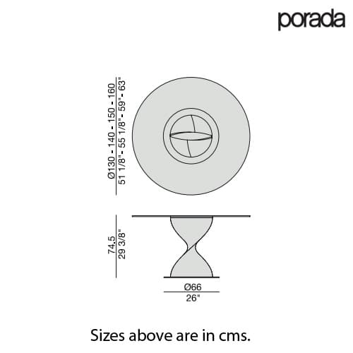 Elika Round Dining Table by Porada