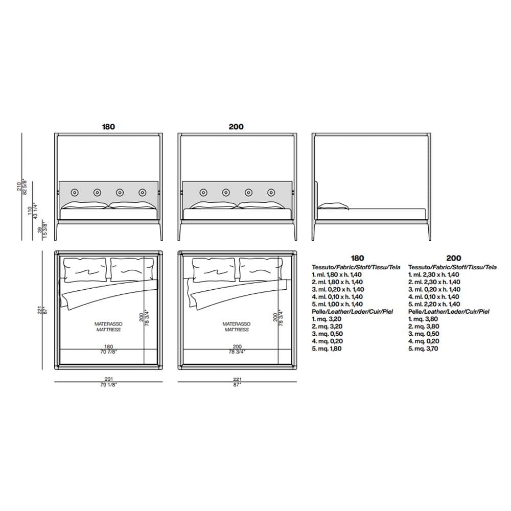 Ziggy Canopy Double Bed by Porada