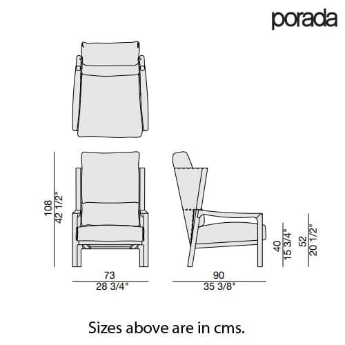 Vera Bergere Armchair by Porada