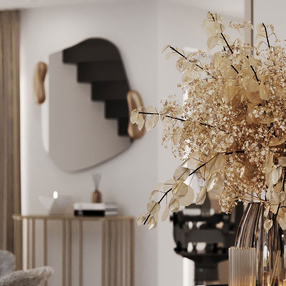 Calco Gold Square Mirror By FCI London