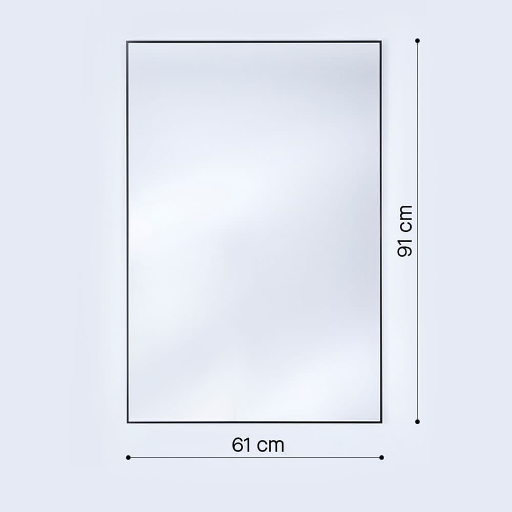 Lucka Black Small Rectangle Mirror By FCI London