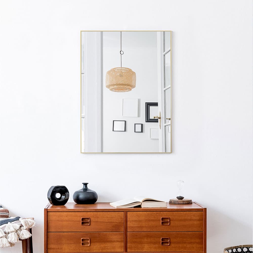 Lucka Gold Small Rectangle Mirror By FCI London