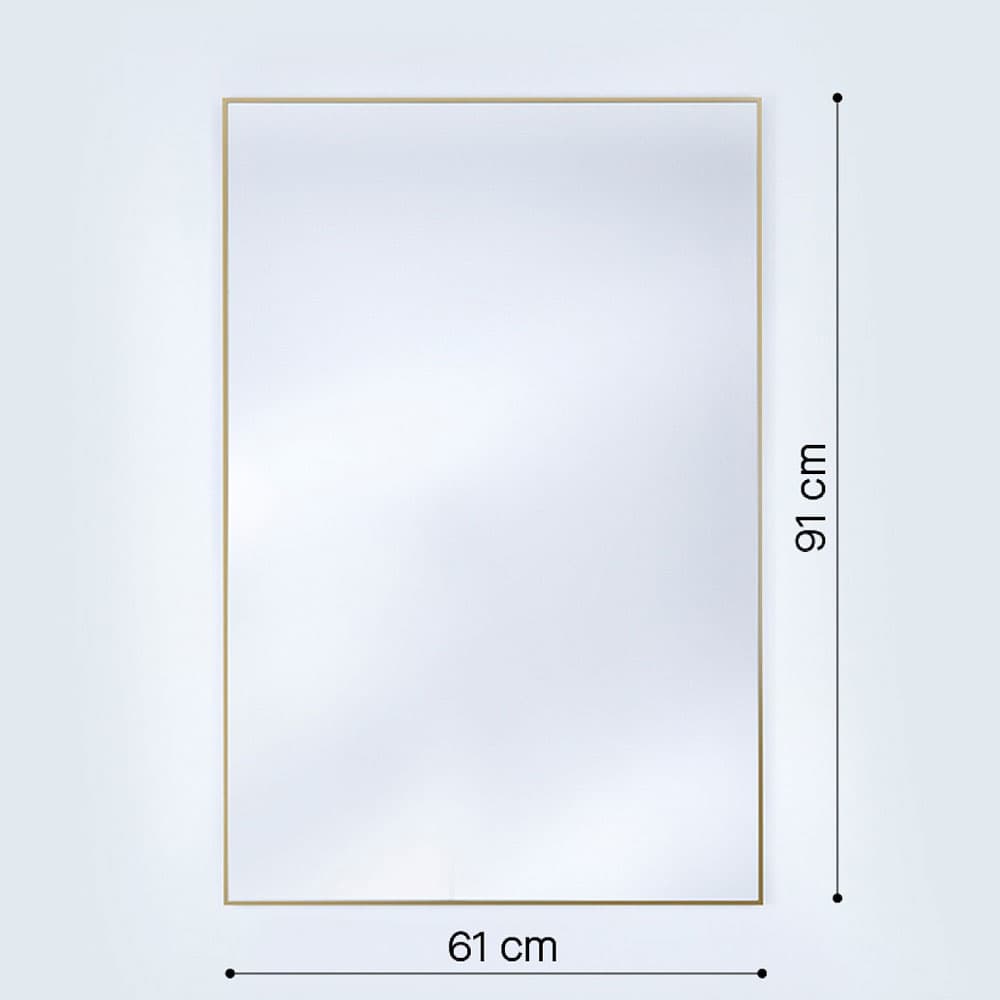 Lucka Gold Small Rectangle Mirror By FCI London