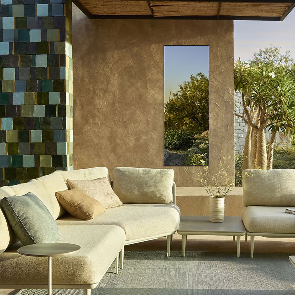 Lucka Outdoor Black XL Mirror By FCI London