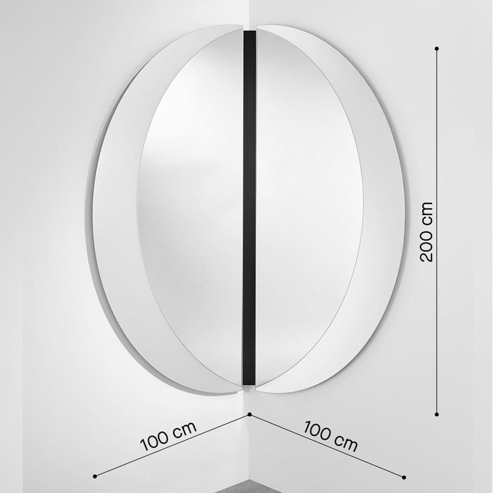 Luna Black Corner L Mirror By FCI London