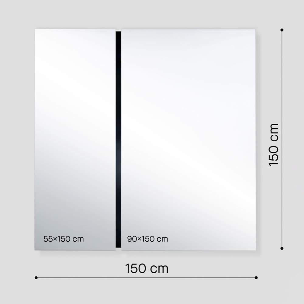 Luna Black Rectangle M Mirror By FCI London