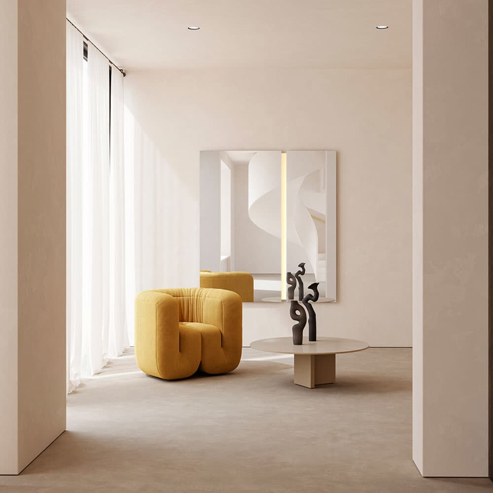 Luna Light Rectangle L Mirror By FCI London