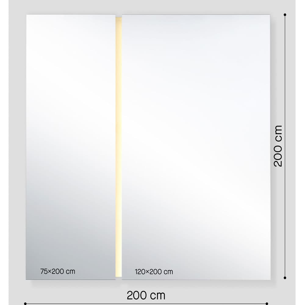 Luna Light Rectangle L Mirror By FCI London