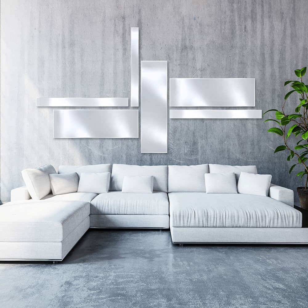 Slimflex Black Rectangle Mirror By FCI London