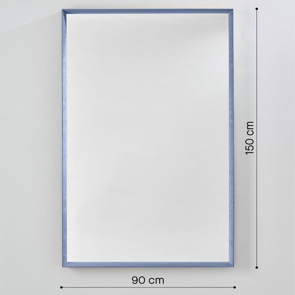 Velvet Blue Rectangle Mirror By FCI London