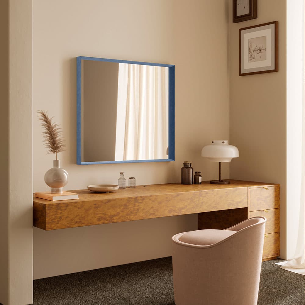 Velvet Blue Small Mirror By FCI London
