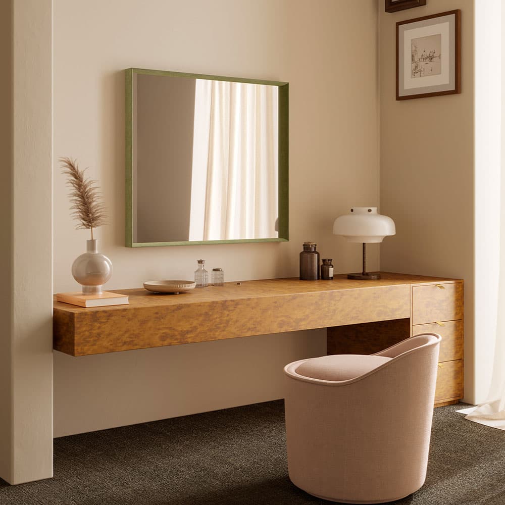 Velvet Green Custom Mirror By FCI London