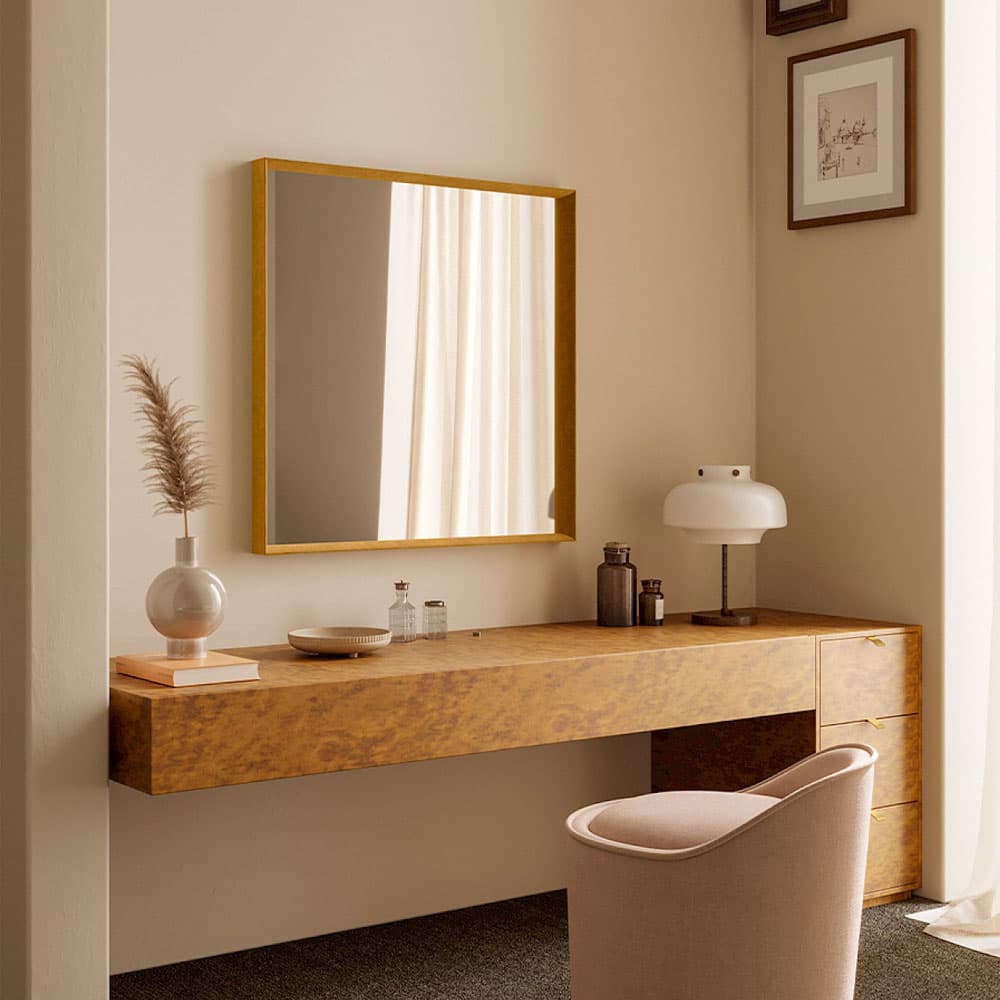 Velvet Ochre Rectangle Mirror By FCI London