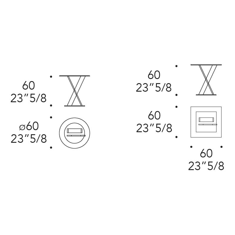 Mister X 55 Side Table by Reflex Angelo