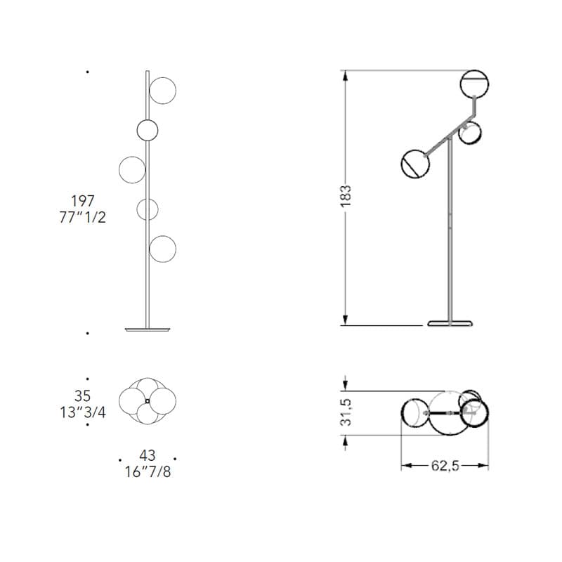 Bulles Xl Floor Lamp by Reflex Angelo