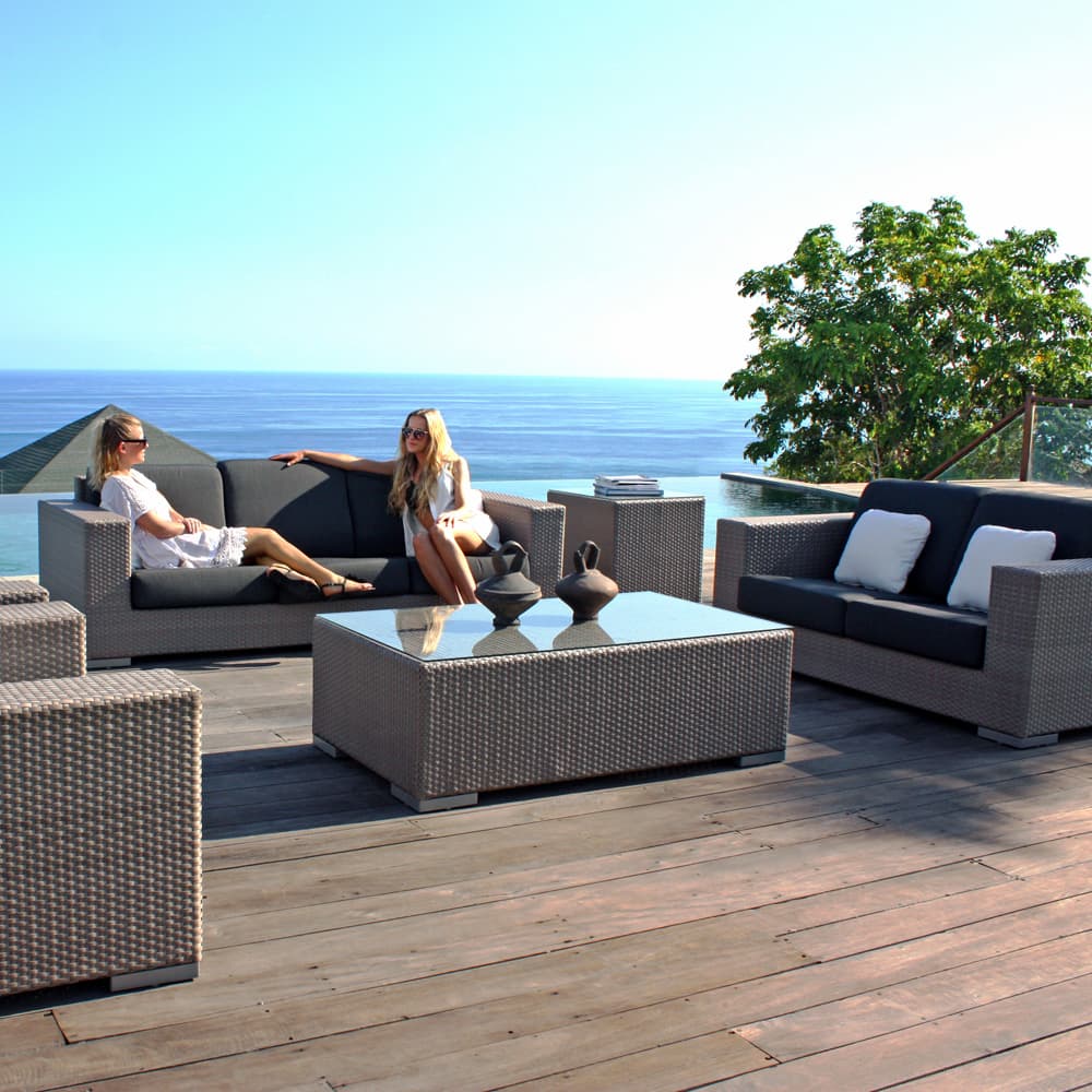 Brando Rectangle Blue Coffee Table by Skyline Design